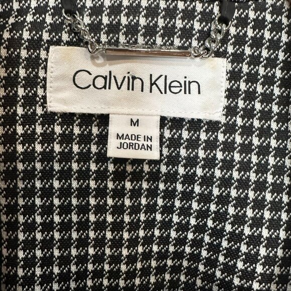 Calvin Klein Women's Blazer Jacket Size Medium Houndstooth Academia Career - Picture 5 of 9